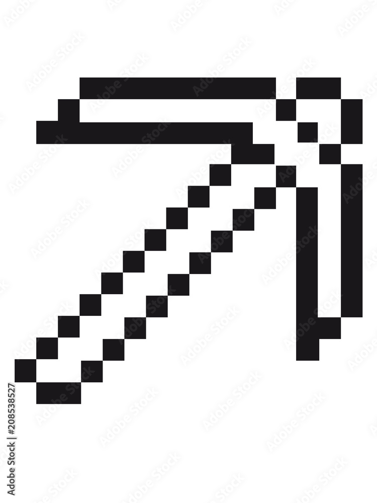 pixel retro computerspiel bauen gamer game design kreis stempel button rund logo pickaxe spitzhacke abbauen bergbau hammer axt werkzeug bergarbeiter