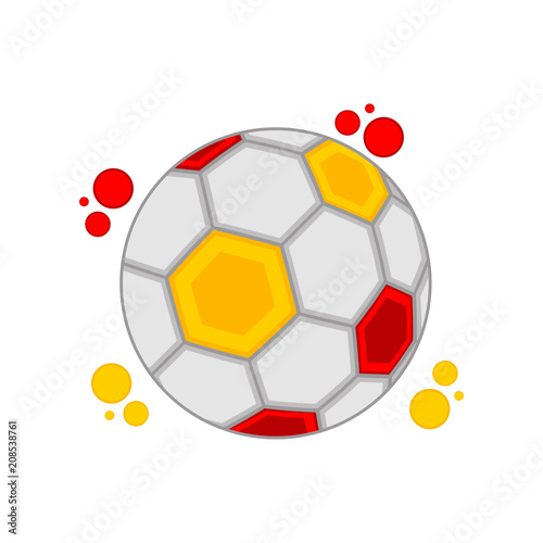 Soccer ball with the colors of Spain