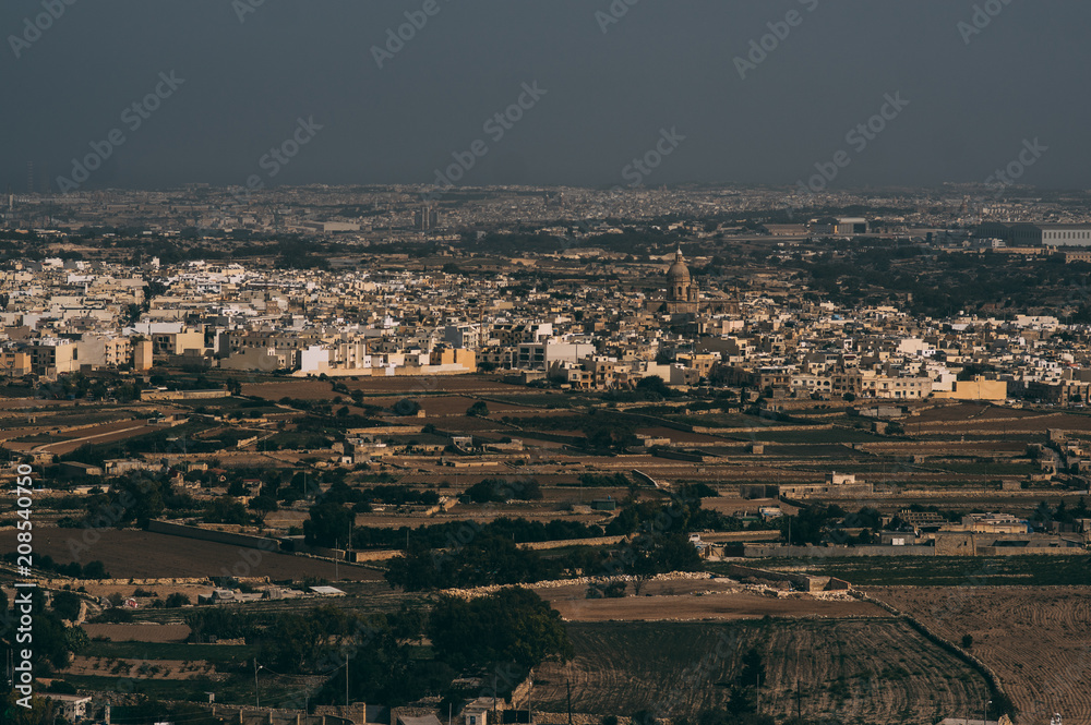 View to agriculture fields in countryside of Malta View to agriculture fields in countryside of Malta