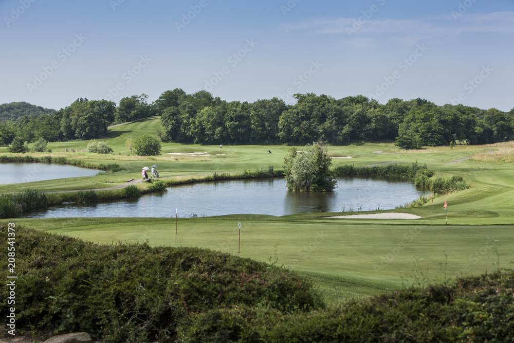 Panoramic of a golf