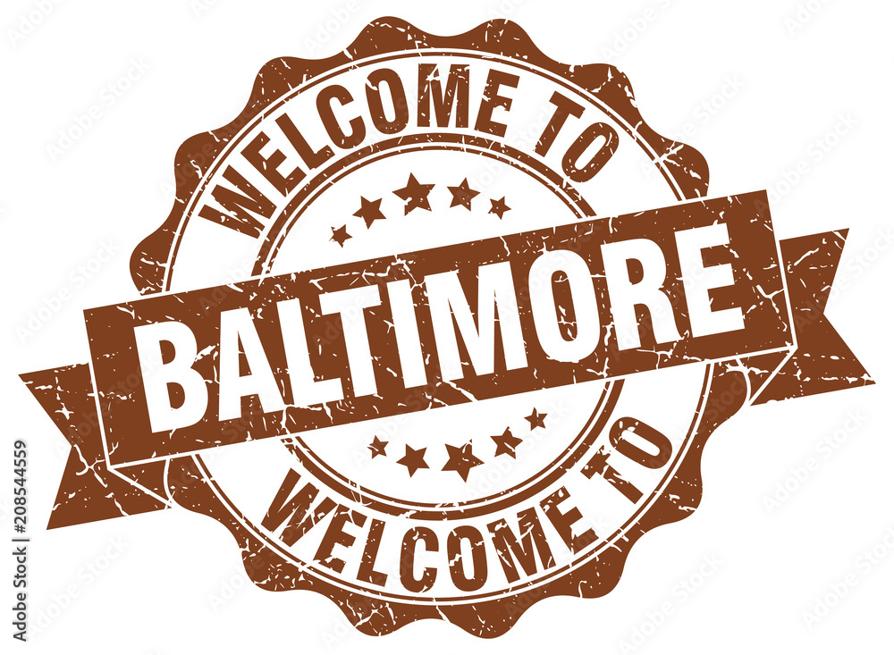 Obraz premium Baltimore round ribbon seal