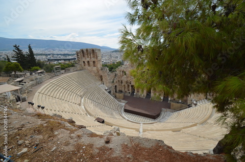 theater athens ruins ancient greece panorama
