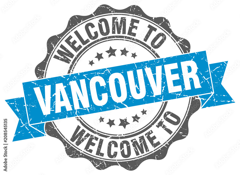 Fototapeta premium Vancouver round ribbon seal