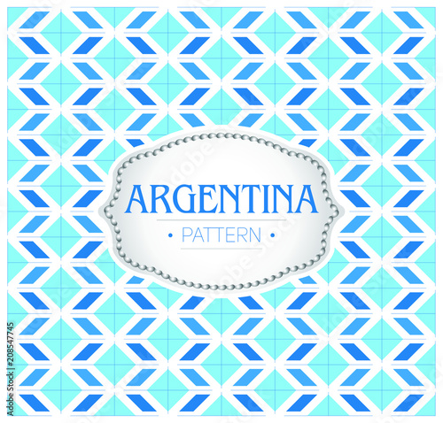 Argentina pattern, Background texture and emblem with the colors of the flag of Argentine.