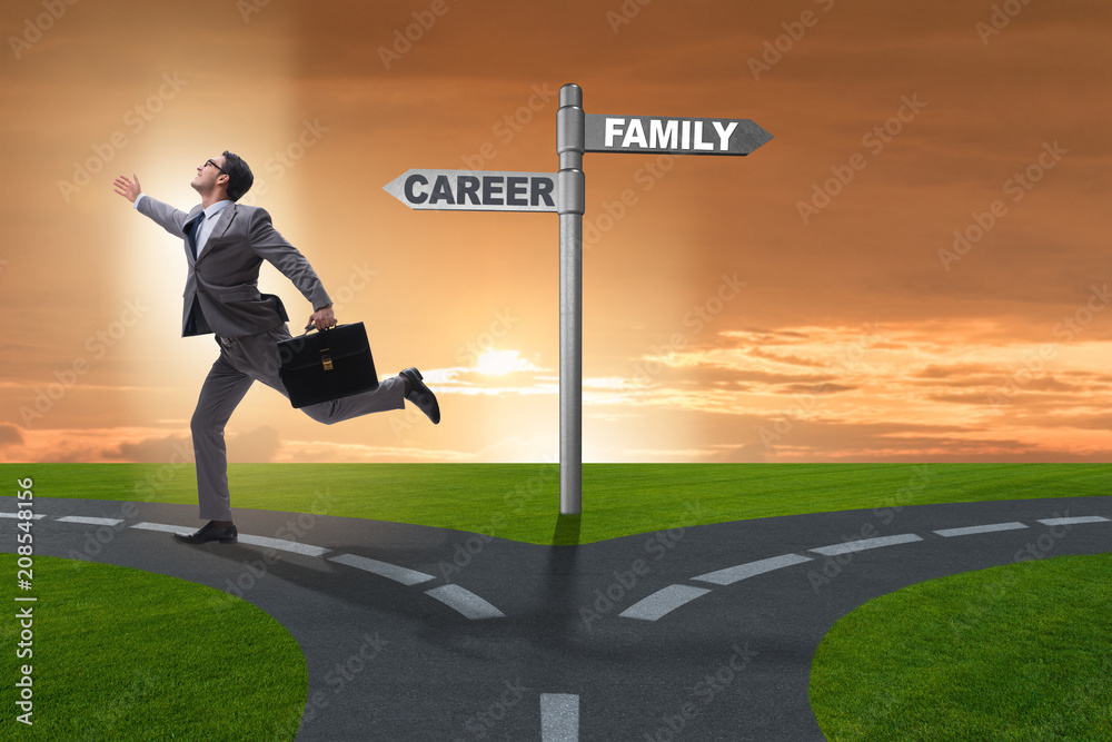 Work life or home balance business concept
