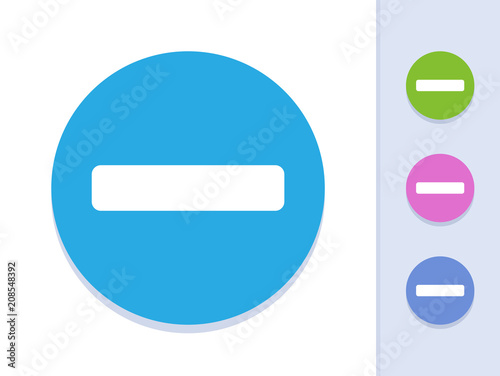 Minus - Round Glyph Buttons