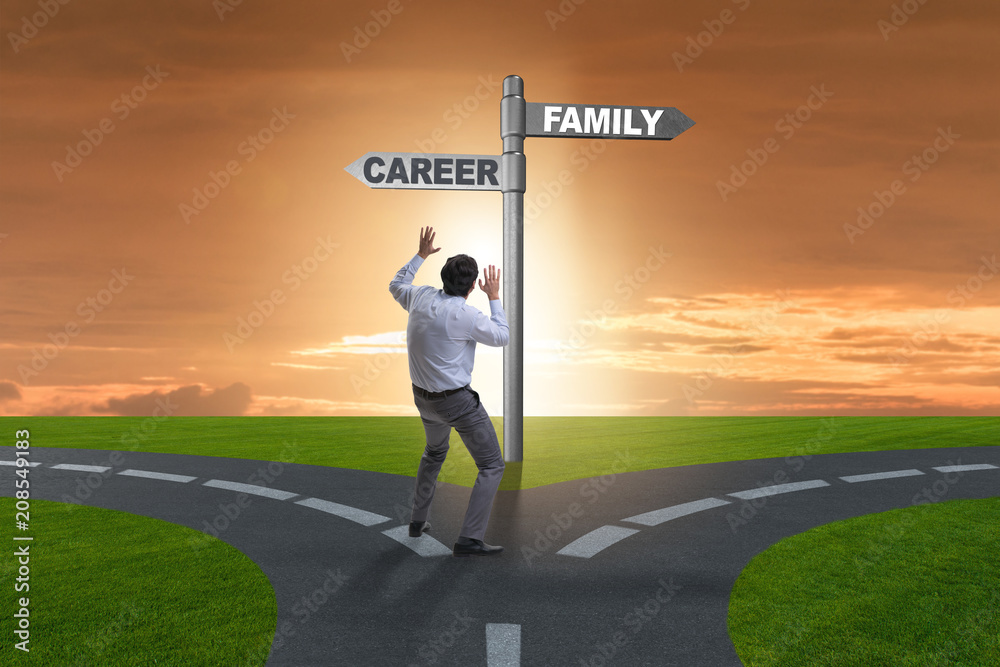Work life or home balance business concept Work life or home balance business concept