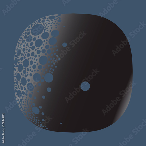 Abstract image of a bulk porous cosmic particle. Vector graphics