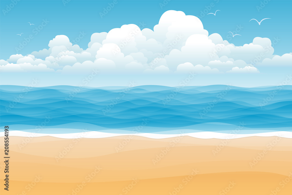 Naklejka premium Seascape tropikalny