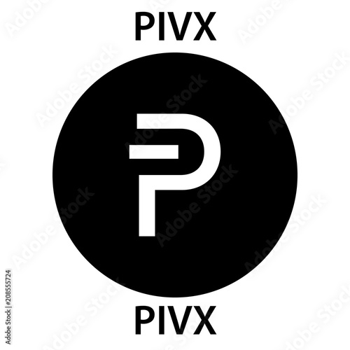 PIVX Coin cryptocurrency blockchain icon. Virtual electronic, internet money or cryptocoin symbol, logo