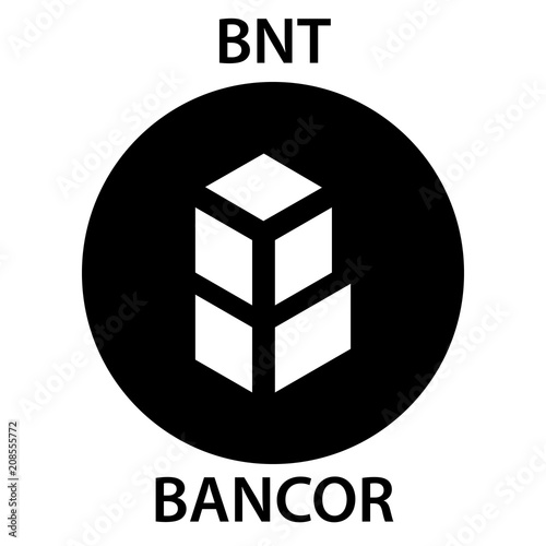 Bancor Coin cryptocurrency blockchain icon. Virtual electronic, internet money or cryptocoin symbol, logo photo