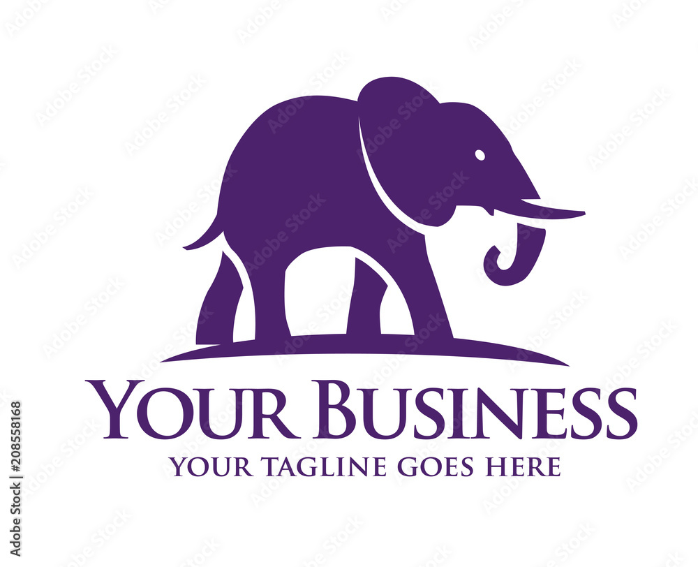 Elephant symbol.Vector illustration, Silhouette of an elephant. Logo for tea. Flat icon. Elephant symbol.Vector illustration, Silhouette of an elephant. Logo for tea. Flat icon.