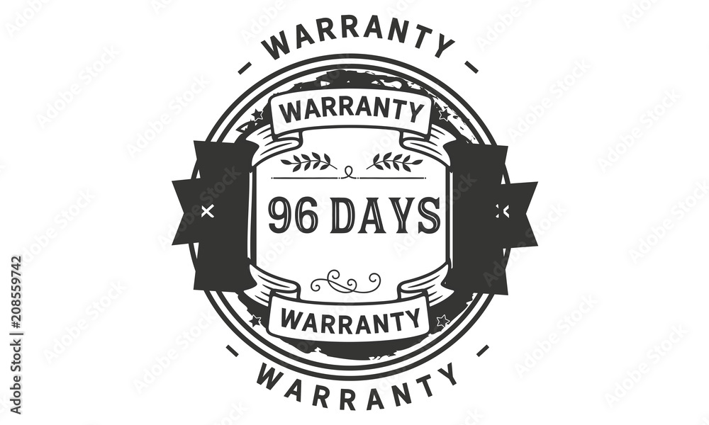 96 days black warranty icon stamp 96 days black warranty icon stamp
