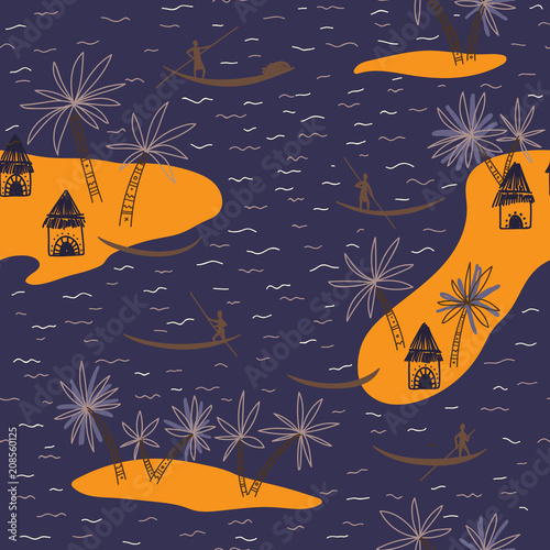 Vector African seamless pattern