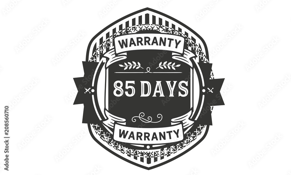 Fototapeta premium 85 days black warranty icon stamp