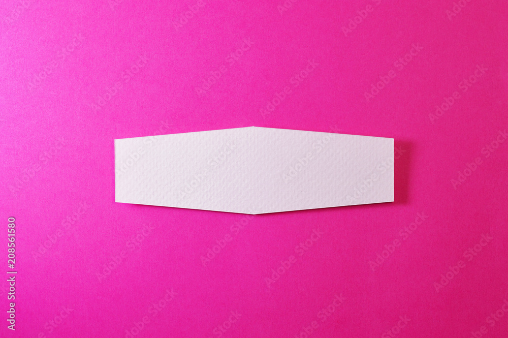 hexagonal banner on pink background hexagonal banner on pink background