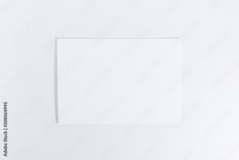Mockup of paper sheet on white background Mockup of paper sheet on white background