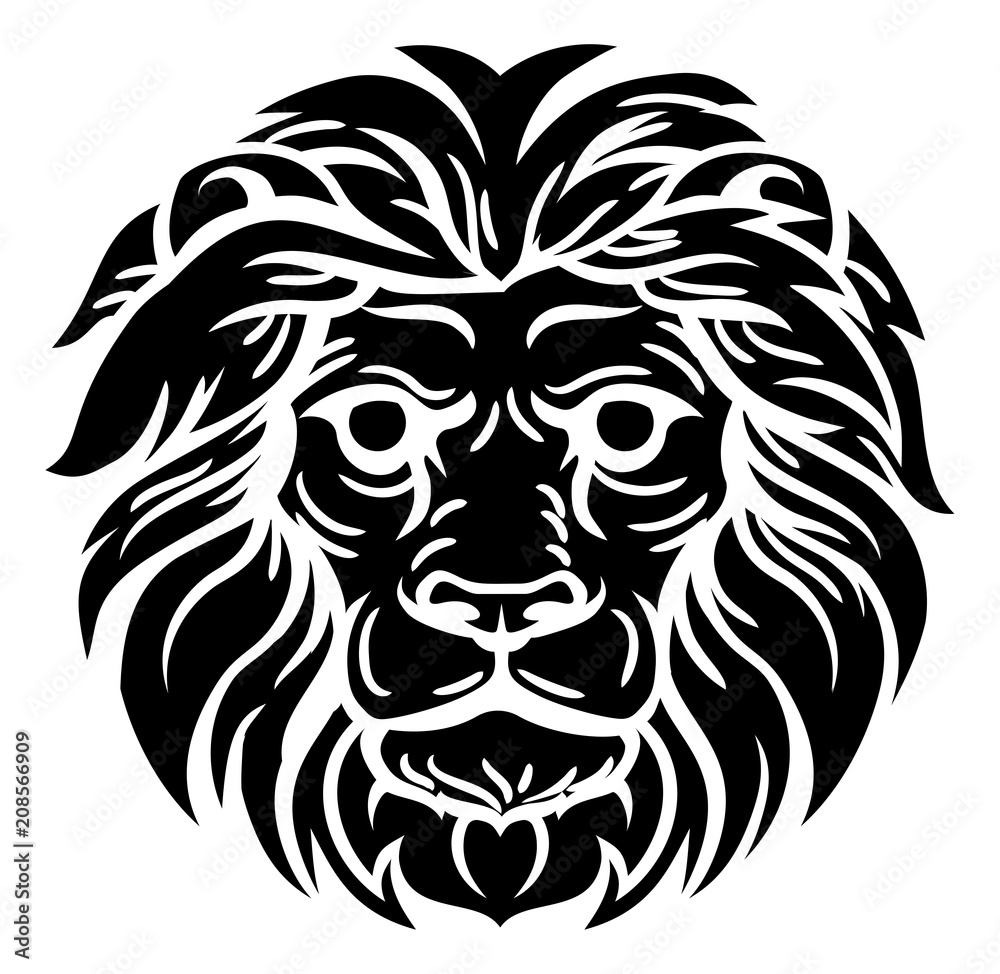 Lion Face Graphic