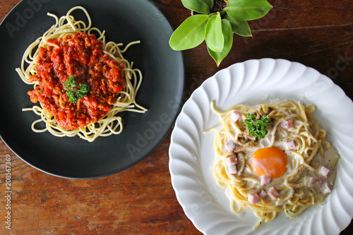 Spaghetti Carbonara with eg...