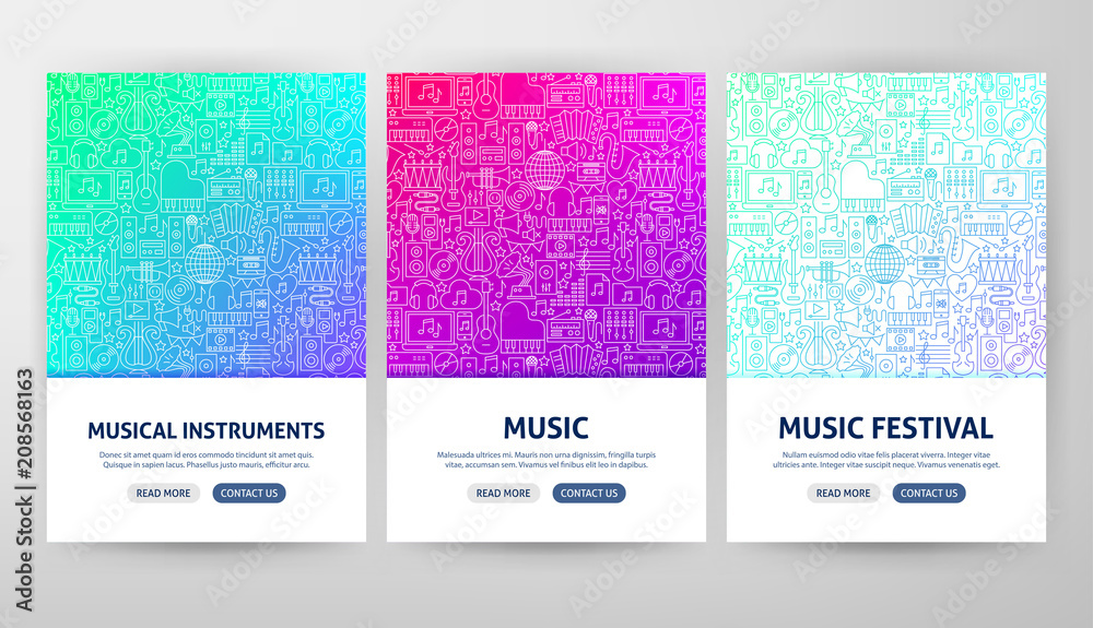 Fototapeta premium Music Flyer Concepts