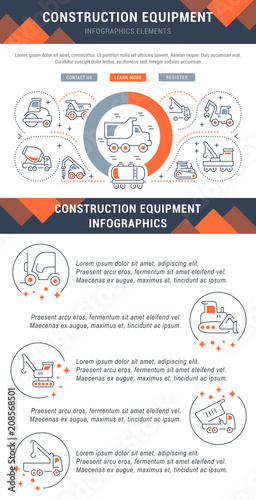 Website Banner and Landing Page of Construction Equipment.
