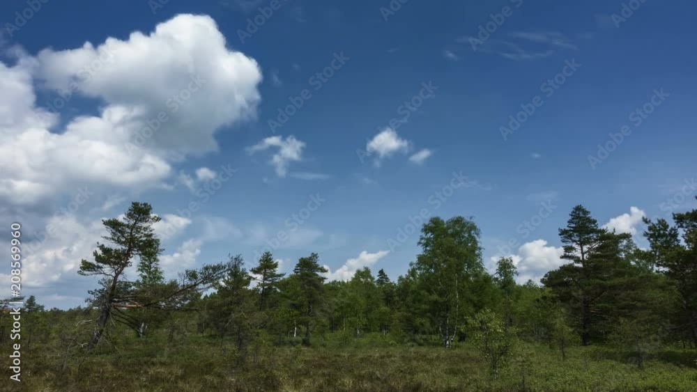Timelapse - Developing clouds over the black moor, Rhoen, Hesse, Germany Timelapse - Developing clouds over the black moor, Rhoen, Hesse, Germany