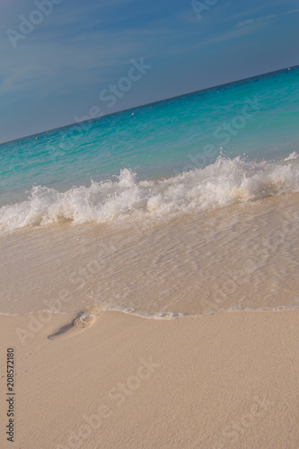 beach, sea, sand, ocean, water, sky, coast, summer, wave, blue, tropical, nature, waves, travel, holiday, vacation, horizon, landscape, island, shore, surf, paradise, white, seascape, sun