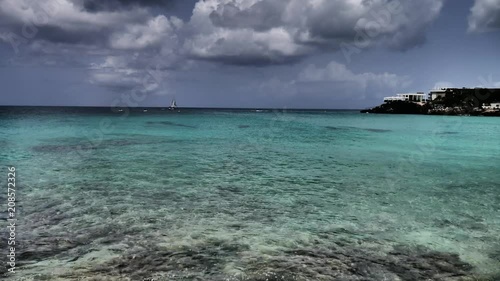 Beautiful shore of Maho Beach