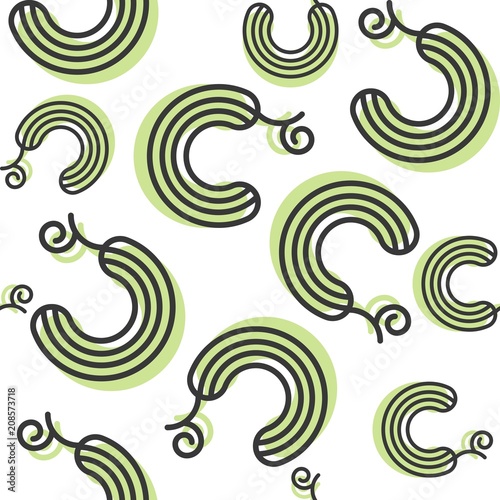 Seamless Outline cucumber pattern for wallpaper or use as wrapping paper