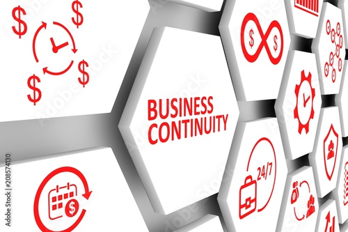 Business continuity concept cell background 3d illustration photo