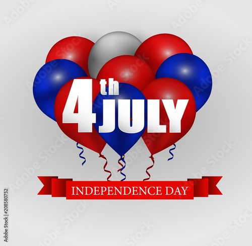 Fourth of July Independence Day greeting card