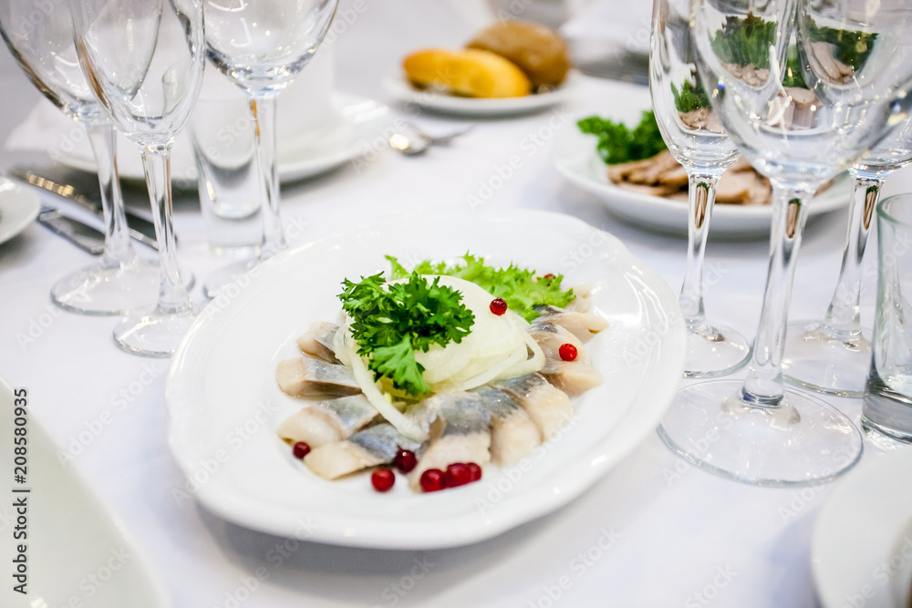 fish sliced on a table