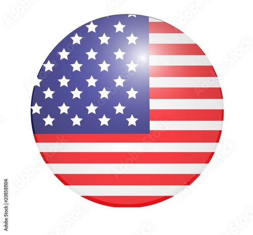 United States Flag Button