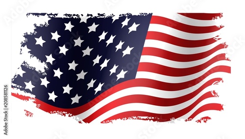 Grunge flag of American