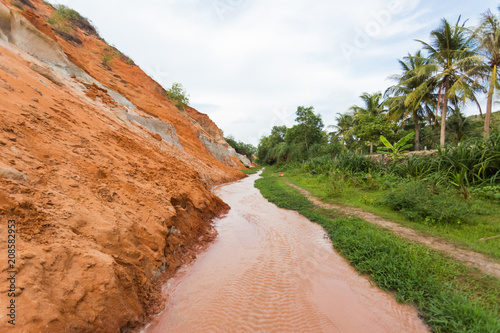 Red dune and red sand, Mui Ne, Phan Thiet, Vietnam photo