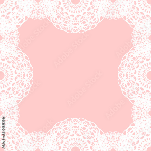 White Round Lace Border on ...