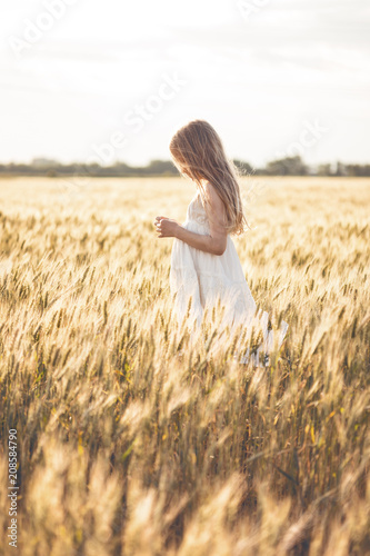 girl at the wheat field