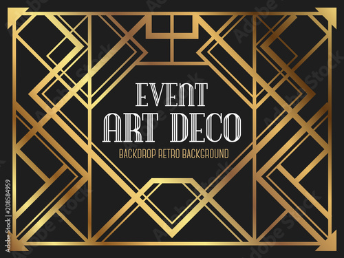 Luxury vintage frame art deco style