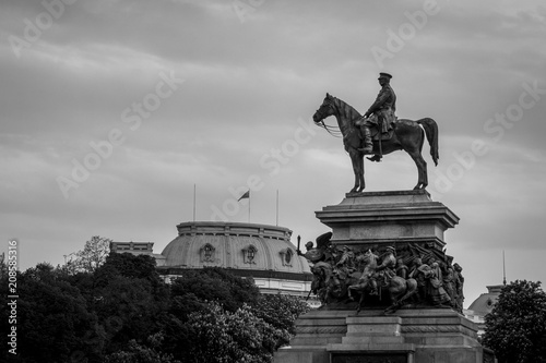 Equestrian statue of Russian tzar Alexander II Liberator at Sofia, Bulgaria. a monument in honor of the liberation of Bulgaria from the Turkish y oke.