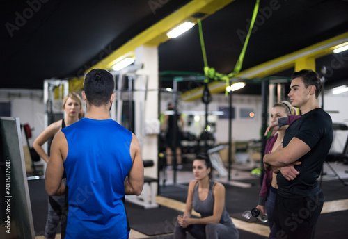 athletes getting instructions from trainer