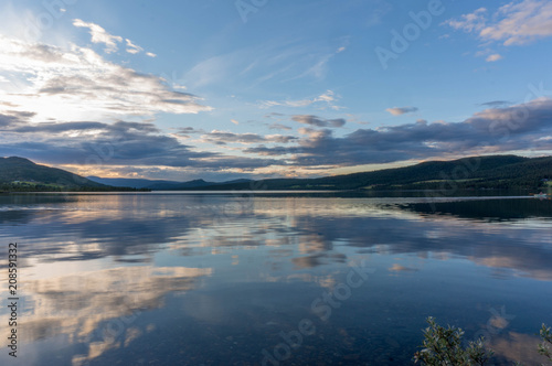 Romantic lake landscape in europe