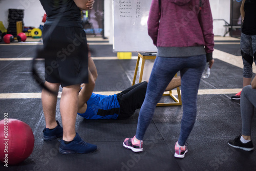 athletes getting instructions from trainer