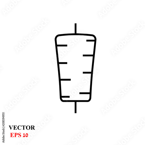 icon kebab, Doner. vector illustration