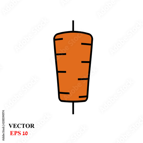icon kebab, Doner. vector illustration