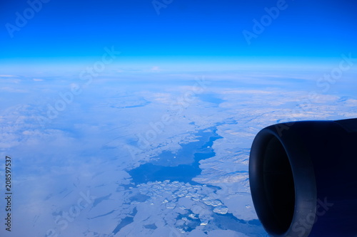 Flying over ice