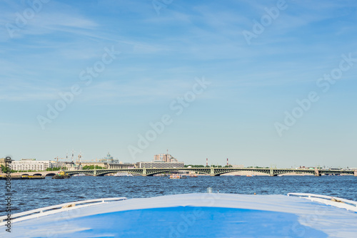 Bridge over Neva River in Saint Petersburg, Russia © manuta