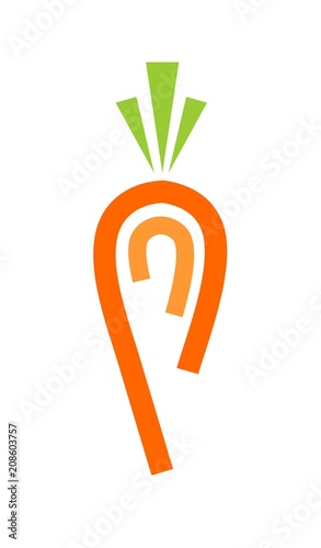 abstract carrot logo 