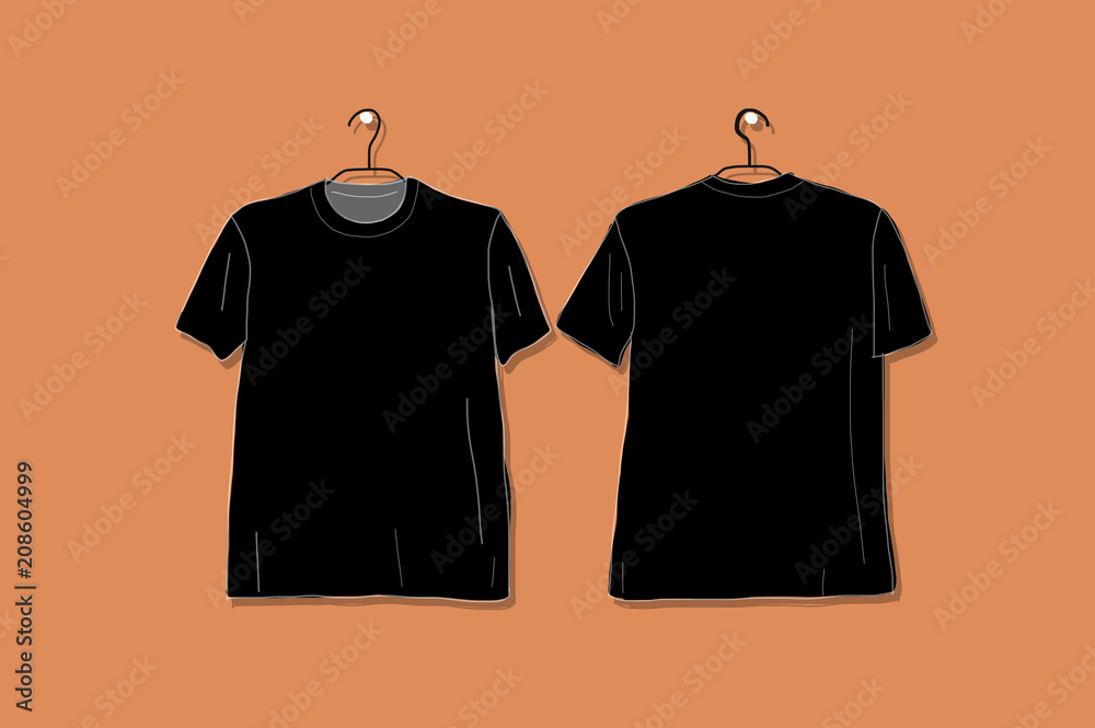 Tshirt black mockup for your design Tshirt black mockup for your design