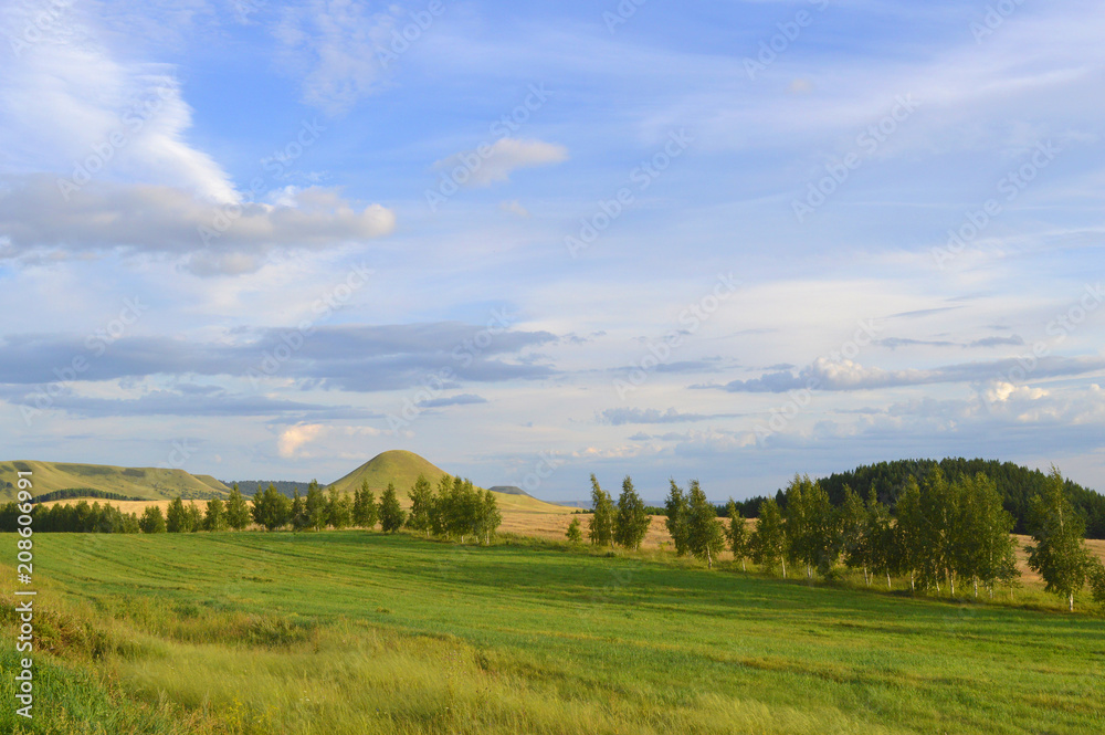 Summer landscape with mountain Summer landscape with mountain