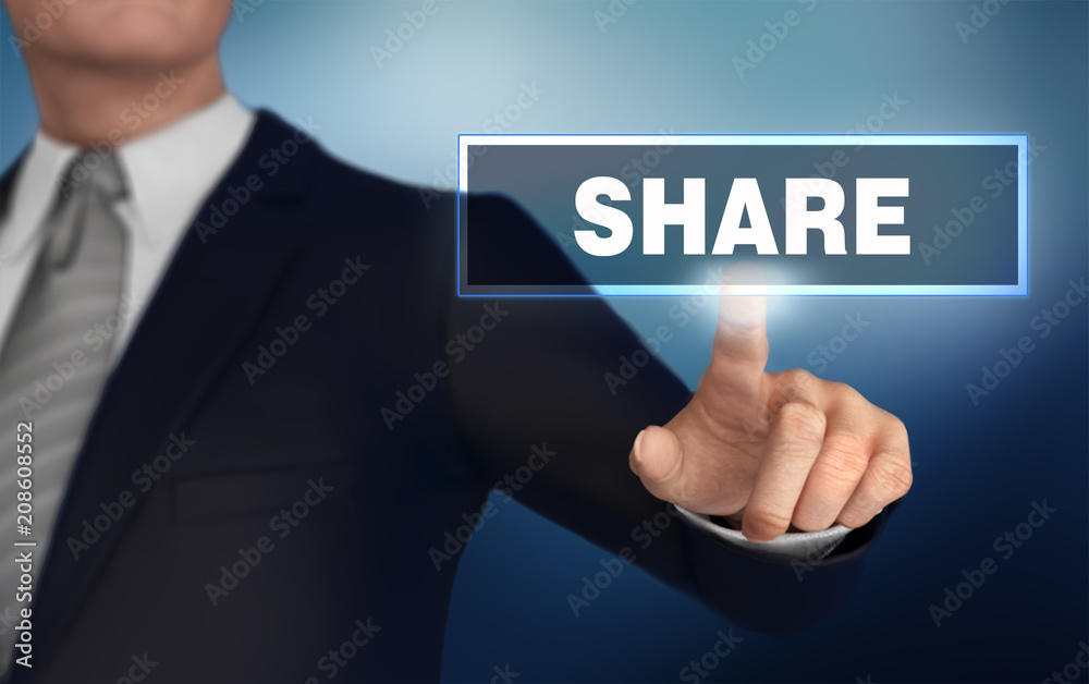 share pushing concept 3d illustration share pushing concept 3d illustration